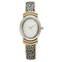 Charter Club Women’s Two-Tone Cuff Bracelet Watch (28mm)