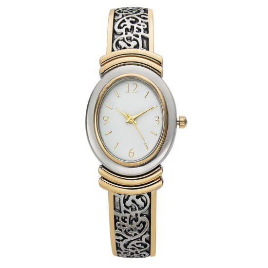  Women’s Two-Tone Cuff Bracelet Watch (28mm)