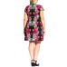  Trendy Plus Size Printed Tunic Dress 24W – Black