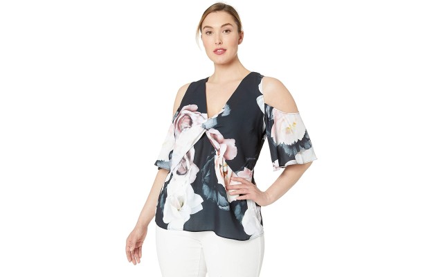  Women’s Apparel Women’s Plus Size Top Austin Floral, Black, 20W