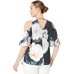  Women’s Apparel Women’s Plus Size Top Austin Floral, Black, 22W