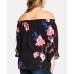  Women’s  Trendy Plus Size Off-The-Shoulder Top Black  16W