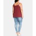  Women’s Trendy Plus Size Tiered Tank Blouse (Paprika,14W)