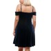 s Trendy Plus Size Off-The-Shoulder Velvet Dress(Navy, 22w)