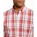  Men Plaid Shirts, Red, Medium