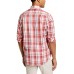  Men Plaid Shirts, Red, Medium