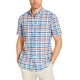  Men's Avon Plaid Short Sleeve Shirt, Navy, Small