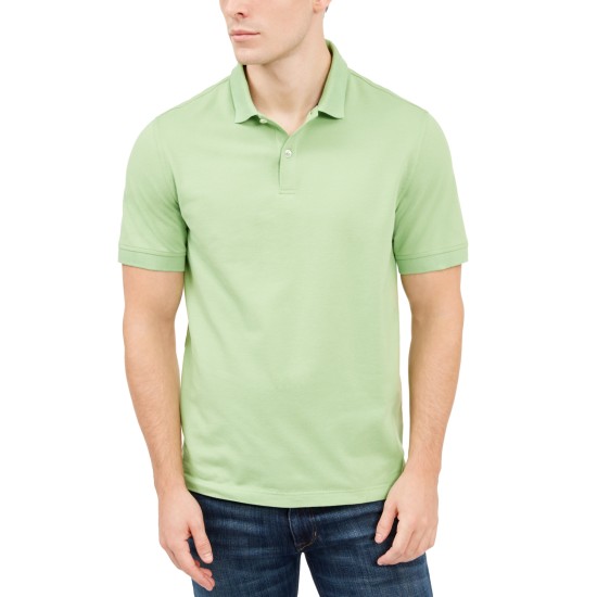  Men’s Classic Fit Performance Pique Polo, Pastel Green, Small
