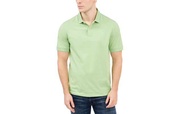  Men’s Classic Fit Performance Pique Polo, Pastel Green, Small