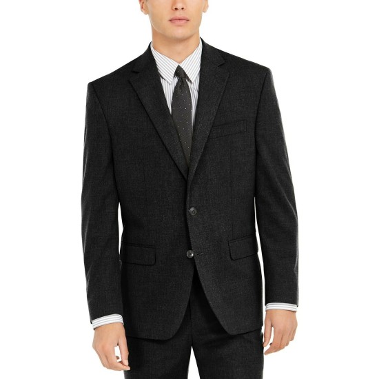  Men's Classic-Fit Stretch Suits, Black, 36 Short