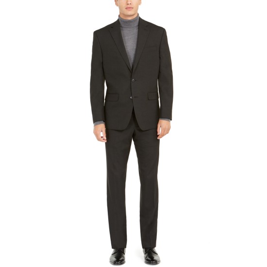  Men's Classic-Fit Stretch Suits, Black, 40S
