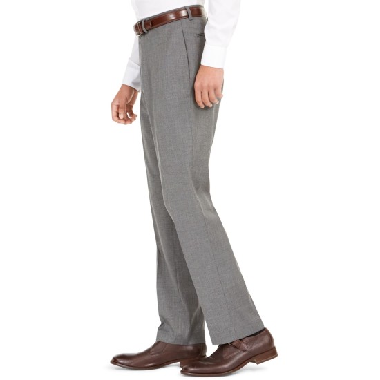  Men's Classic-Fit Stretch Suits, Light Grey, 44 SHORT