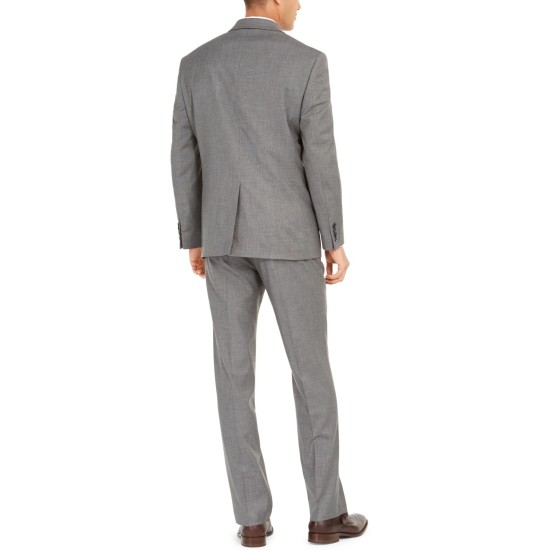  Men's Classic-Fit Stretch Suits, Light Grey, 46 R/M37.5