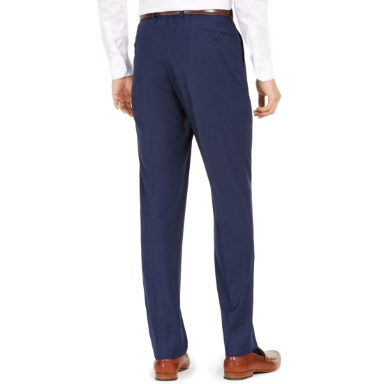  Men's Classic-Fit Stretch Suits, Navy, 40 SHORT