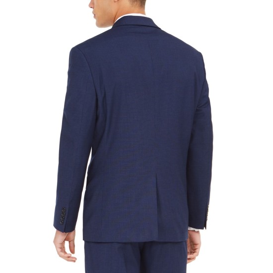  Men's Classic-Fit Stretch Suits, Navy, 40 SHORT