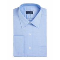 Club Room Men’s Classic/Regular-Fit Solid Dress Shirt, Blue, XL 17/32-33