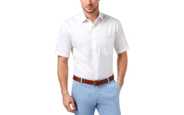  Men’s Classic/Regular Fit Wrinkle-Resistant Dress Shirt (White, 16 1/2)