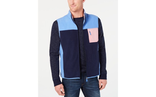  Men’s Colorblocked Fleece Vest XL
