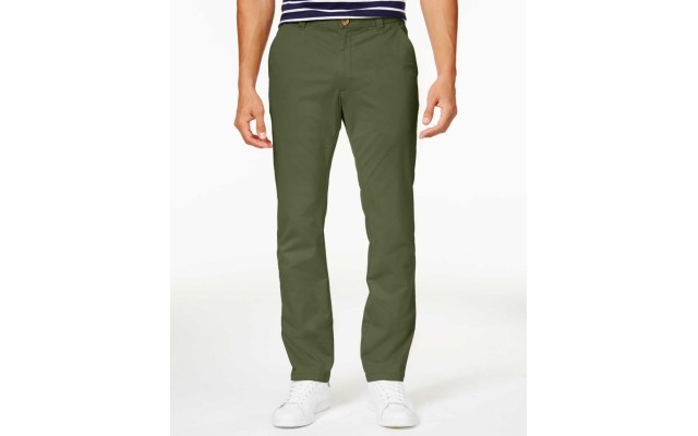  Men’s Derek Chinos Stretch Pants (Green, 38×34)