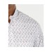  Men’s Flamingo Print Short Sleeve Shirts (White, L)