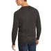  Men’s Henley Merino Wool Blend Sweater (Black, L)