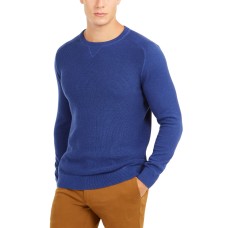 Club Room Men’s Pima Cotton Crew Neck Sweater (Blue, XL)