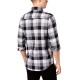  Men's Plaid Flannel Shirt, Black, Small