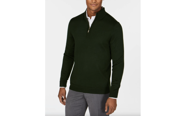  Mens Regular-Fit Sweater, Black, Medium
