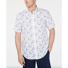 Club Room Men's Scenic Print Linen Shirt