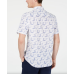  Men's Scenic Print Linen Shirt, White, X-Large