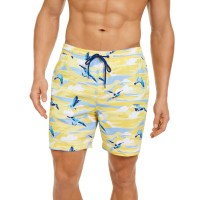 Club Room Men’s Seagull 7″ Swim Trunks (Yellow, XXL)