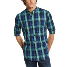 Club Room Mens Shirt Button Down Plaid Longsleeves