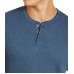  Men’s Thermal Henley Shirt (Blue 2XL)