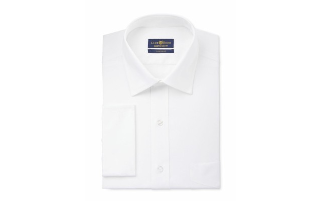 Clubroom Mens White 15.5 Collared Dress Shirt (Classic Size: 15.5- 34/35)