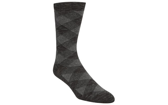  Men’s Plaid Crew Socks, Black