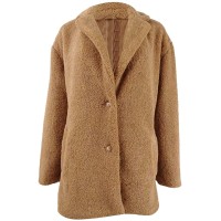 Collection B Juniors Faux-Fur Coats, Camel, Medium