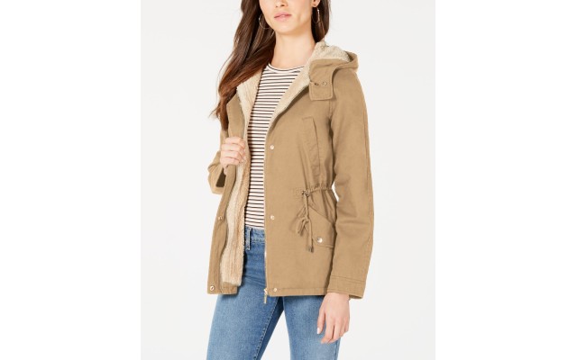  Juniors Hooded Anorak Jackets, Brown, Medium