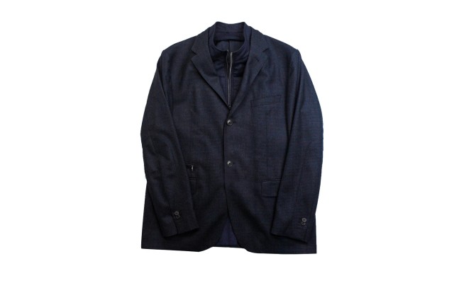 Corneliani Layered Zip-Up Blazer (52R – Navy)