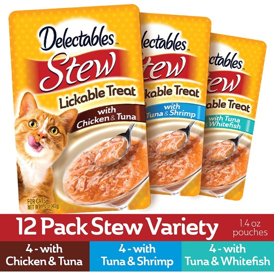  Stew Cat Treat Variety Pack, 1.4-oz, case of 12