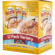 Delectables Stew Cat Treat Variety Pack, 1.4-oz, case of 12