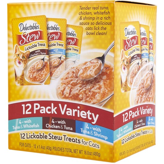  Stew Cat Treat Variety Pack, 1.4-oz, case of 12