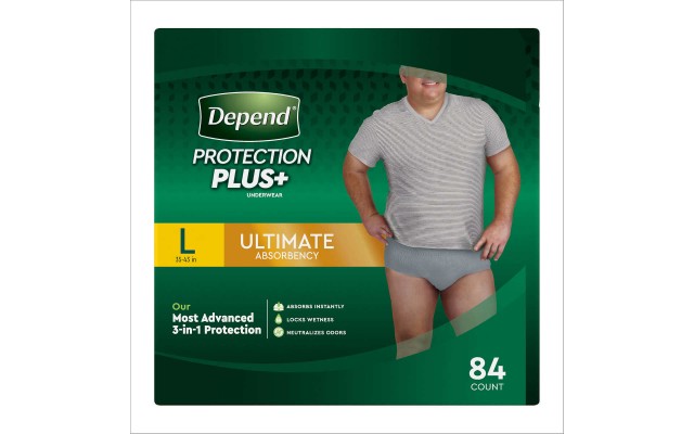 Depend Protection Plus Ultimate Underwear for Men (SM, L, XL), Gray ...