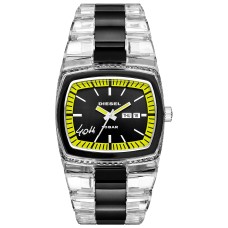 Diesel Men’s 40th Anniversary 2005 Diesel Dz1879 Transparent Nylon Bracelet Watch (46x43mm)
