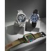  Men’s 40th Anniversary Tipps Digital Olive Canvas Strap Watch (Black-Green)