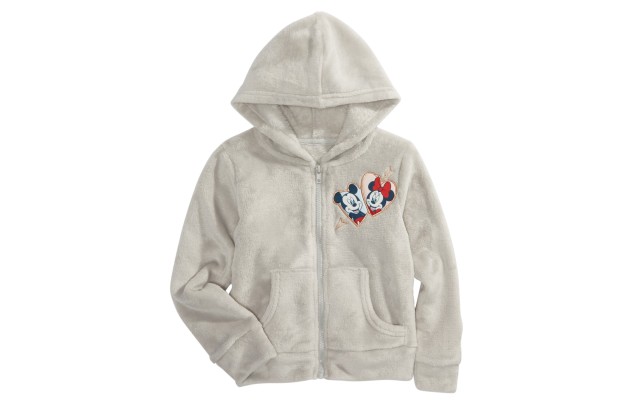  Girls Mickey & Minnie Mouse Woobie Hoodie (Gray, 3T)