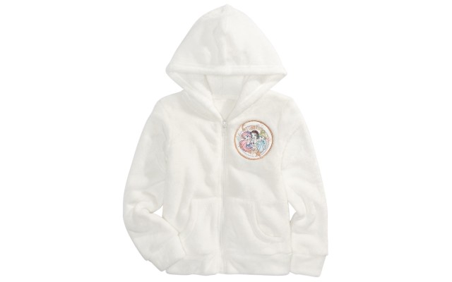  Toddler Girls Celestial Princess Zip Woobie Hoodie (ivory, 3T)
