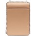 Elissa Pebble Leather Charm Chain Strap Crossbody, Latte
