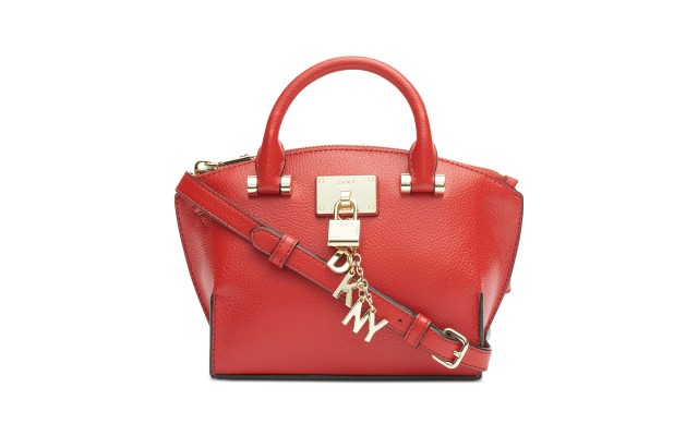  Elissa Small Leather Crossbody Handbag, Bright Red