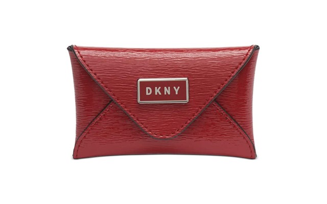  Gigi Leather Envelope Card Case, Bright Red