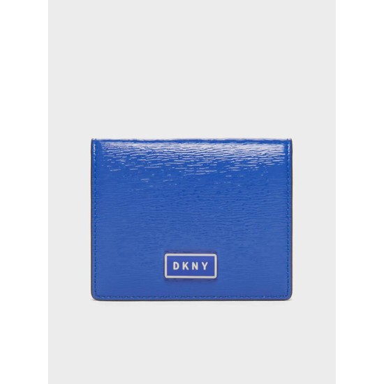  Gigi Leather Flat Wallet, Blue